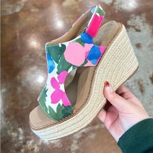 Floral Wedge Sandals